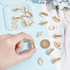 20Pcs Cowrie Shell Pendants&nbsp;SSHEL-UN0001-01