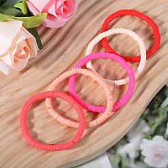 Polymer Clay Heishi Surfer Stretch Bracelets Set&nbsp;BJEW-SW00125