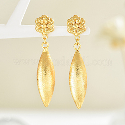 Exquisite Teardrop with Flower Zinc Alloy Dangle Stud Earrings&nbsp;IS8318