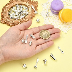 35 個 7 スタイルチベットスタイルの亜鉛合金チャーム  アンティークシルバー  アンティークシルバー  10.5~30.5x6~12x2~8.5mm  穴：1.2~2.5mm  5個/スタイル&nbsp;FIND-YW0011-92