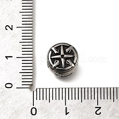304ステンレススチールビーズ  ラウンド  ステンレス鋼色  10x8mm  穴：3.8mm&nbsp;STAS-M100-09AS