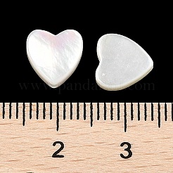 ナチュラルホワイトシェルビーズ  ハート  8.5x8x2.5mm  穴：1mm&nbsp;SSHEL-I026-09