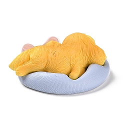 樹脂睡眠動物置物装飾品  ホームデスクトップ装飾用  犬  44.5x43x18mm&nbsp;LS-DJEW-Z003-02A