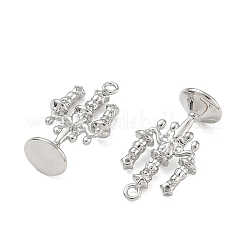 Brass Micro Pave Clear Cubic Zirconia Pendants&nbsp;KK-K351-75P