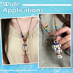 6Pcs 6 Colors Handmade Porcelain Big Pendants&nbsp;PORC-CJ0001-50