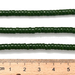 天然石ホワイトジェイドビーズ連売り  ディスク  ヒシビーズ  染め  グリーン  4x2~2.5mm  穴：0.7mm  約158~160個/連  14.96''~15.16''（38~38.5センチメートル）&nbsp;G-Z110-A13-2x4mm-01