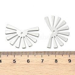 シーグレース真鍮ペンダント  ファンチャーム  カドミウムフリーと鉛フリー＆ニッケルフリー  プラチナメッキ  17.5x25x0.7mm  穴：1.4mm&nbsp;XGRQ3P148-620P