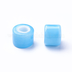 手作りランプワークビーズ  コラム  ミックスカラー  7.5~8x6~6.5mm  穴：3mm&nbsp;LAMP-L075-093G