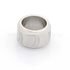 Tarnish Resistant 304 Stainless Steel Mixed Style Column Large Hole Beads&nbsp;STAS-J012-M
