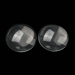 クリアガラスカボション  半円  透明  50x11.3~13.3mm&nbsp;LS-GGLA-G013