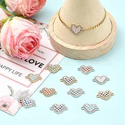 12Pcs 6 Colors Alloy Enamel & Crystal Rhinestone Connector Charms&nbsp;FIND-FS0005-39G