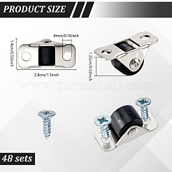 Metal & Nylon & Rubber Fixed Castor Wheels&nbsp;FIND-WH0141-171