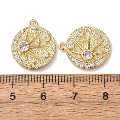 Star & Moon Brass Micro Pave Cubic Zirconia Pendants&nbsp;LS-KK-A295-11A-G