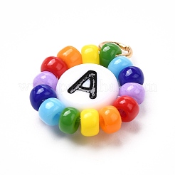 Round Rocailles Beads Pendant&nbsp;PALLOY-JF00866