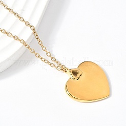 304 Stainless Steel Pendant Necklaces for Women&nbsp;NJEW-U040-02C-G