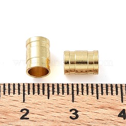 304ステンレススチールコードエンドキャップ  コラム  ゴールドカラー  6x5mm  穴：4mm&nbsp;STAS-F139-060G-5MM