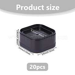 プラスチック製洗濯機脚床保護材  家具パッド  ブラック  69x69x34.5mm&nbsp;AJEW-WH0606-87A