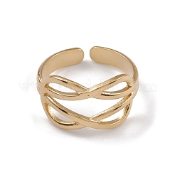 Ion Plating(IP) 304 Stainless Steel Cuff Rings&nbsp;RJEW-G285-40G