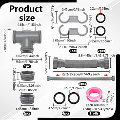1 Bag Plastic Flexible Installation Double Sink Drain Kits&nbsp;AJEW-NB0009-33