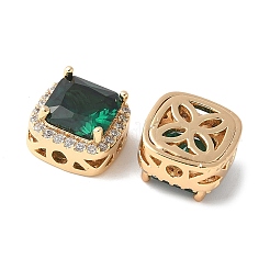 Brass Micro Pave Cubic Zirconia Beads&nbsp;KK-A253-20G-03
