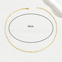 Simple Brass Twisted Bar Link Chain Necklaces for Women&nbsp;WX2955-3