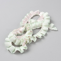 ポリエステルレースリボン  洋服アクセサリー用  薄緑  1インチ（25mm）&nbsp;OCOR-TAC0025-007F