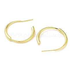 Rack Plating Brass Ring Stud Earrings for Women&nbsp;EJEW-K245-12G