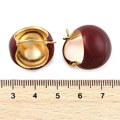 Bag Brass Enamel Hoop Earrings for Women&nbsp;EJEW-U055-09G