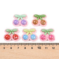 オペーク樹脂カボション  模造食品  ミックスカラー  チェリー  20x23x7mm&nbsp;RESI-C067-01B