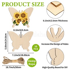 Unfinished Blank Wooden Pendants for Painting Arts&nbsp;HJEW-WH20028-003