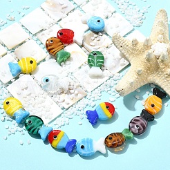 20Pcs 10 Colors Handmade Lampwork Beads&nbsp;LAMP-YW0004-13