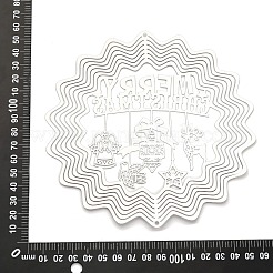 メリークリスマス 201 ステンレススチールコネクタチャーム/リンク  エッチングされた金属装飾  言葉  147x0.3mm  穴：2.8mm&nbsp;STAS-D386-04B-P
