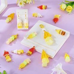 28Pcs 7 Styles Polycotton(Polyester Cotton) & Cotton & Polyester Tassel Pendant Decorations&nbsp;FIND-TA0009-33
