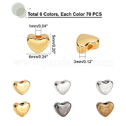 420Pcs 6 Colors Tibetan Style Alloy Beads&nbsp;TIBEB-PH0004-89