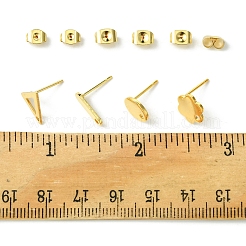16Pcs 4 Styles 201 Stainless Steel Stud Earring Findings with Hole&nbsp;EJEW-FS0001-15
