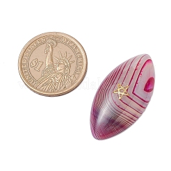 3Pcs 3 Styles Dyed Natural Brazilian Agate Cabochons&nbsp;PALLOY-JF04017-02