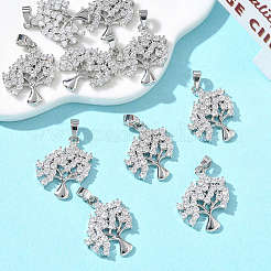 SHEGRACE Brass Clear Cubic Zirconia Pendants&nbsp;XGRQ3K587-559P