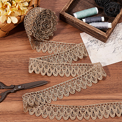 5 Yards Polyester Embroidery Lace Trim Ribbon&nbsp;OCOR-CY0001-23A