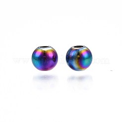 Rack Plating Rainbow Color 304 Stainless Steel Beads&nbsp;STAS-S119-081A-01