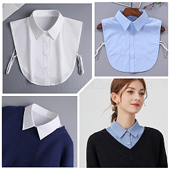 取り外し可能なポリエステル製レディースつけ襟2個、2色  ネックライントリム DIY 衣服アクセサリー  ミックスカラー  353x378x3.5mm  1pc /カラー&nbsp;DIY-CP0013-12B