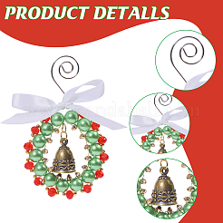 Christmas Wreath Acrlic & Glass Pendant Decorations&nbsp;PALLOY-GO00036