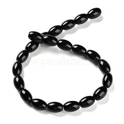 天然ブラックオニキスアゲートビーズ連売り  染め＆加熱  オーバル  17~18x12~12.5mm  穴：2mm  約22個/連  15.91''（40.4センチメートル）&nbsp;G-NH0019-C05-13