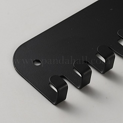 鉄製の壁掛けフローティングシェルフ  ネジとナット付き  長方形  ブラック  5.45x40x1.6cm&nbsp;ODIS-WH0099-134