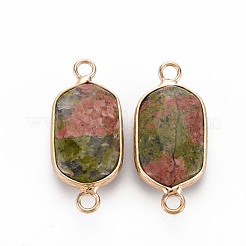 Natural Unakite Link Connectors&nbsp;G-S359-299E
