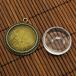 25mm Transparent Clear Domed Glass Cabochon Cover for Photo Pendant Making&nbsp;TIBEP-X0010-AB-FF