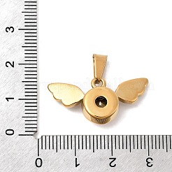 304 Stainless Steel Rhinestone Pendants&nbsp;STAS-A130-01G