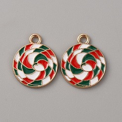 Christmas Themed Alloy Enamel Pendants&nbsp;ENAM-WH0058-017E