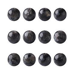 天然ラブラドライトの丸いビーズ  12mm  穴：1mm  30個/セット&nbsp;G-FW0001-02