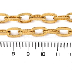 304ステンレススチールテクスチャアズキチェーンネックレス  イオンプレーティング（ip）  18KGP本金メッキ  17.80インチ（45.2cm）&nbsp;NJEW-Q013-01G