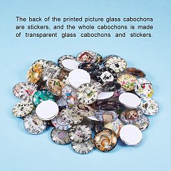 Printed Picture Glass Cabochons&nbsp;GGLA-PH0005-25mm-003